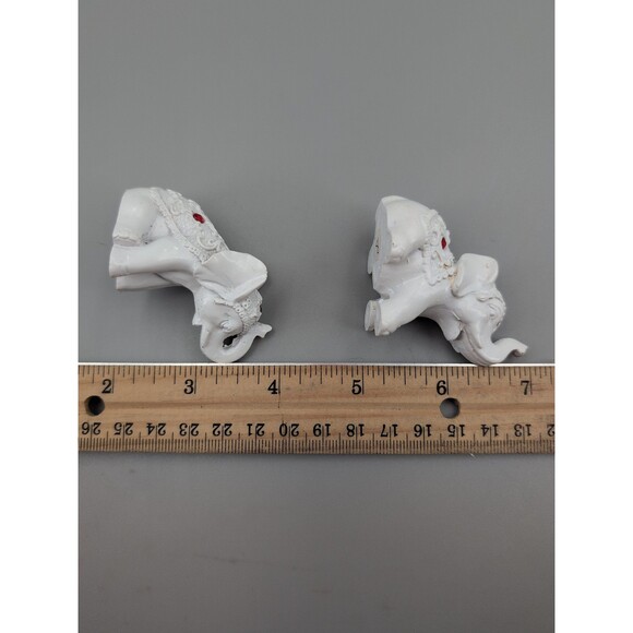 Set of 2‎ White and red Elephant figurines small decor - Picture 5 of 5